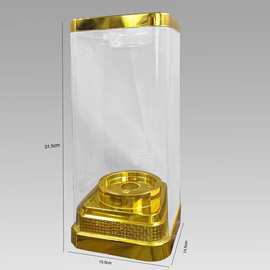 亚克力酒盒透明展示酒盒私人订制烫金印字塑料酒盒酒瓶高档外包装