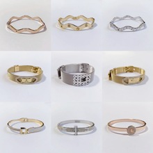 特价直供 爆款手镯个性潮流时尚百搭女钛钢高品质保色手表带钢色