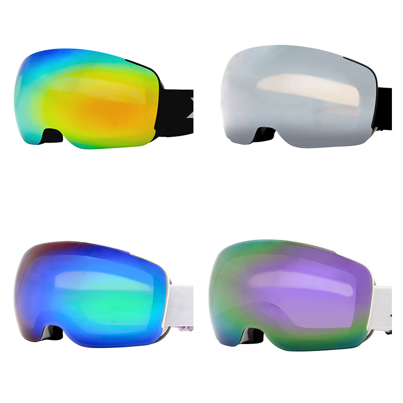 Rahmenlose sphärische magnetische Skibrille mit hochauflösendem Sichtfeld, Anti-Schnee-Blind-Outdoor-Sportausrüstung_voghion.com
