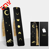 Пятно трансграничный подарок ко Дню учителя, черная металлическая пустая закладка, оптовая продажа, лазерная гравировка, книга из нержавеющей стали, медного материала