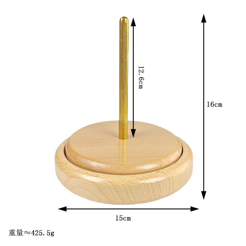 Herramienta de bobinado de lana Suéter de tejido de eje de lana de haya Herramienta de tejido de ganchillo Bolsa de bobinado de lana de almacenamiento a mano