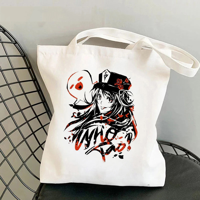 Comercio exterior transfronterizo Genshin Impacto Y2K impresión bolsa de lona Harajuku bolsa de hombro bolsa de moda bolsa de compras