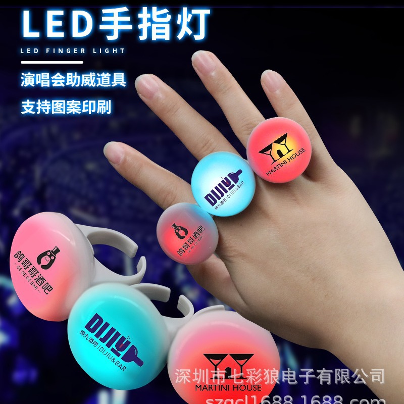 Anillo de luz LED Japón concierto al por mayor festival de música atmósfera alegría accesorios luminoso dedo luz anillo luminoso