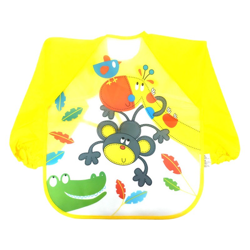 Children's overcoat EVA anti-dressing foreign trade long sleeve waterproof baby eating bib Amazon painting clothes wholesale