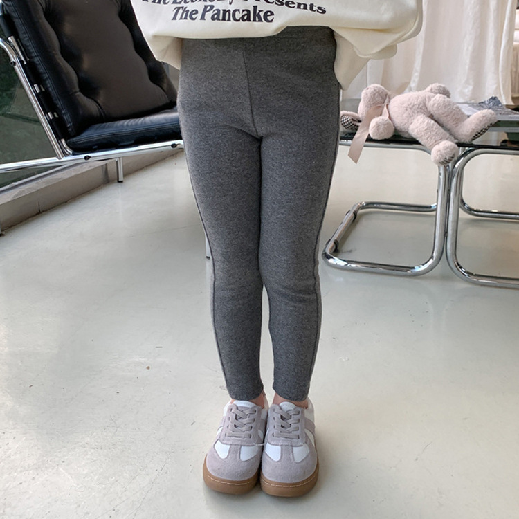 Polainas casuales de alta elasticidad de estilo coreano para niñas Otoño e Invierno pantalones de lápiz slim fit para niños ropa interior engrosada para bebés