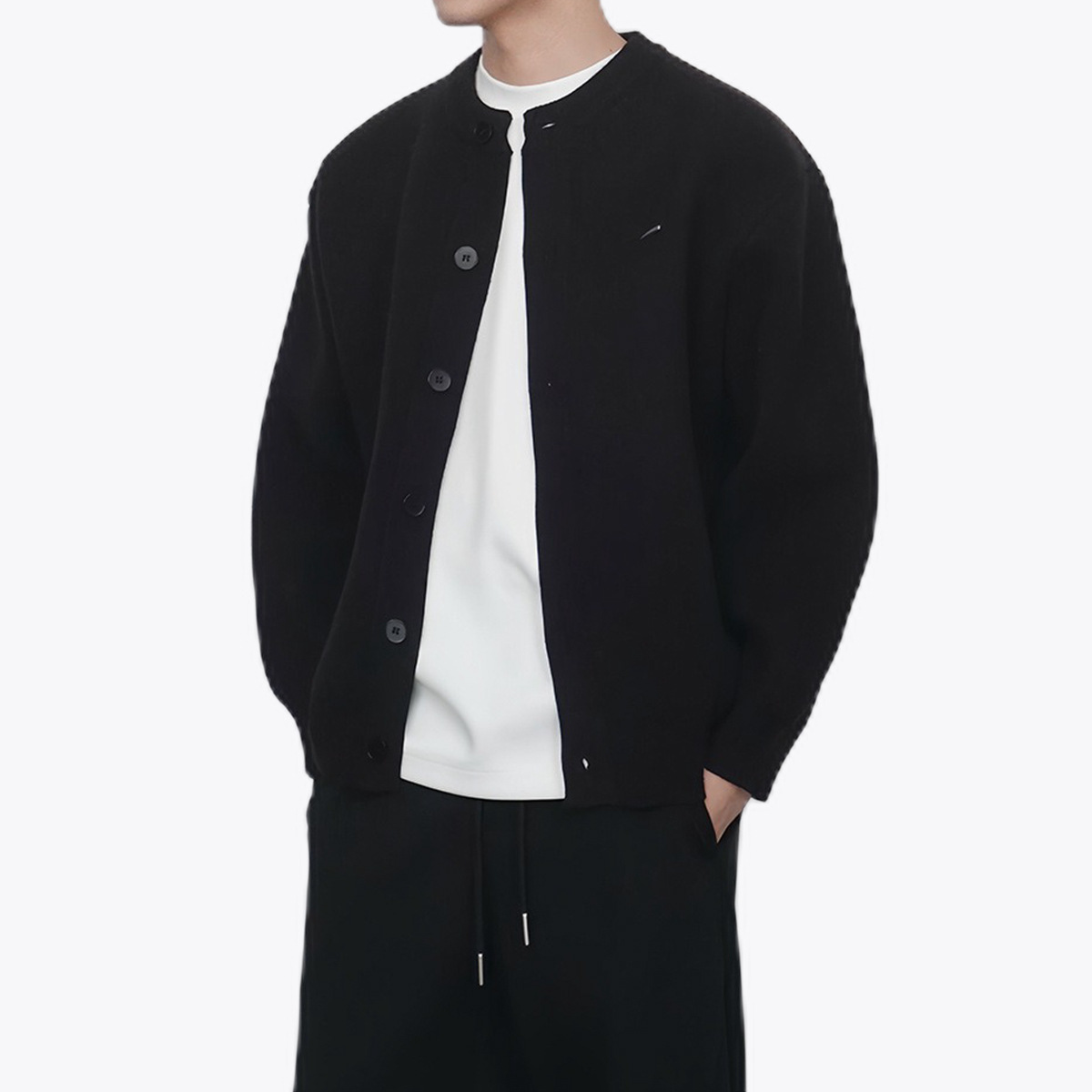 Explosiones transfronterizas de tamaño europeo suéter de jersey de gran tamaño cardigán chaqueta de color sólido fábrica de negocios al por mayor