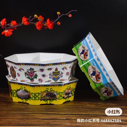 Mongolian Elements, Ethnic Style, Mongolian Characteristics, Thickened Octagonal Plate, Nut Plate, Wedding and Birthday Gift, Return Gift