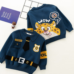 女童裝春秋秋冬動漫卡通套頭衫男童女童針織衫嬰兒兒童毛衣批發