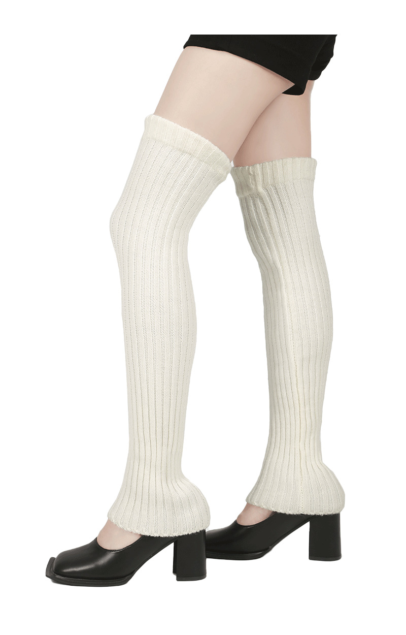 Beinwärmer Gestrickte Warme Yoga-Socken Für Frauen Frühlingssport Über Dem Knie Leggings_voghion.com