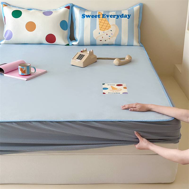 New Cute Girl Style Class A Baby's Available Ice Silk Mat Summer Air Conditioning Mat Washable Folding Ice Mat