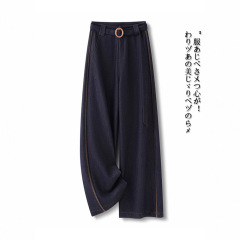 丹宁蓝软牛仔裤阔腿裤女秋季2025新款垂感拖地裤设计感复古直筒裤