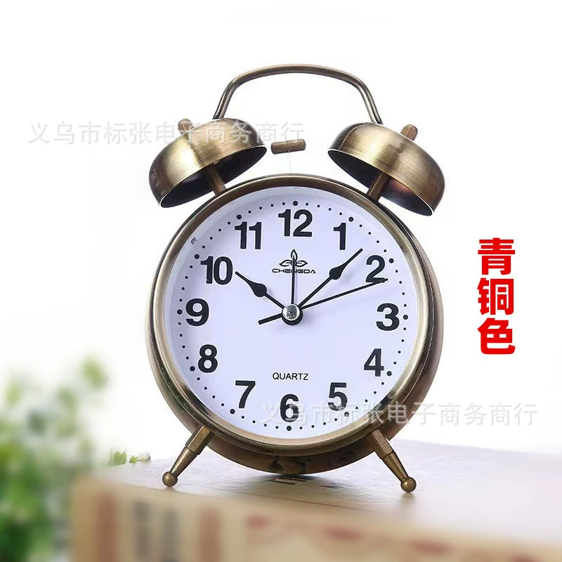 4-inch silent alarm clock super ring alarm student special luminous clock 8820 electroplating ring clock manufacturer wholesale