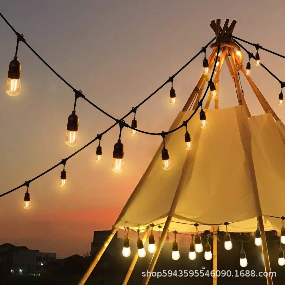 厂家直销欧标户外防水灯串 E27 B22 E17 E14 E12灯串线 装饰灯串