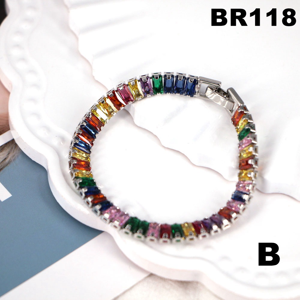 European and American diamond bracelet copper bracelet color crystal bracelet