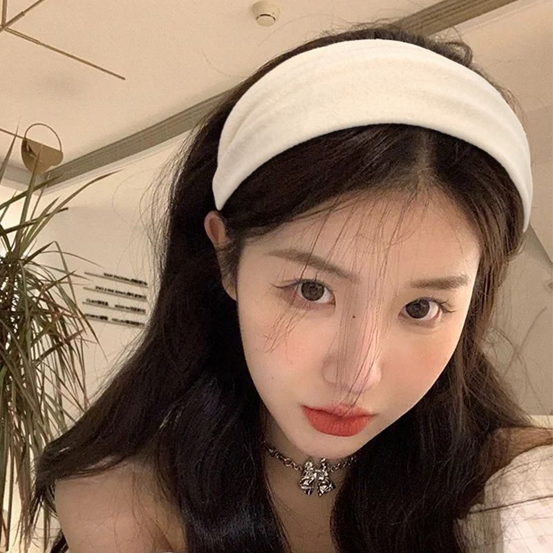 法式复古针织宽边发箍女高级感发卡小香风高颅顶压发头箍洗脸发捆|undefined