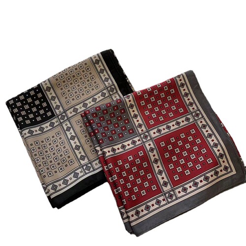  Spring Plain Silk Scarf French Retro Women Simple Versatile Stylish Fashion Elegant Twill Silk Scarf Wholesale