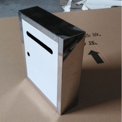 Hanging type single Letter box white Mailbox Magazine box Newspapers and magazines residence Doorway Mailbox Stainless steel DING System
