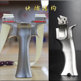 Дорожная точная рогатка из нержавеющей стали с плоскими резинками, высокая точность