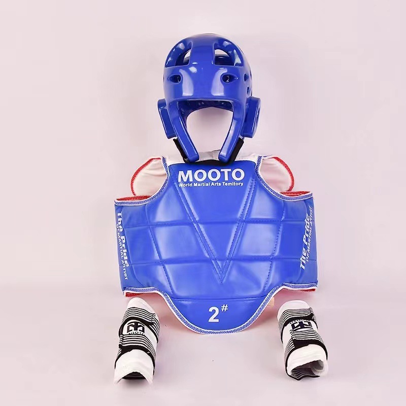 Equipo de protección de taekwondo conjunto completo equipo de combate real para niños tipo de competencia traje de entrenamiento Protección corporal casco máscara conjunto de cinco u ocho piezas
