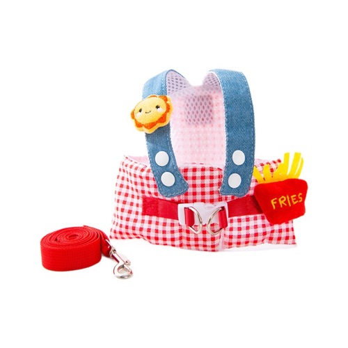 Pet Harness Back Harness Lead Rope for Cats and Dogs, Spring and Summer Outdoor Clothing for Cats and Dogs, Travel Gear, Pet Accessories