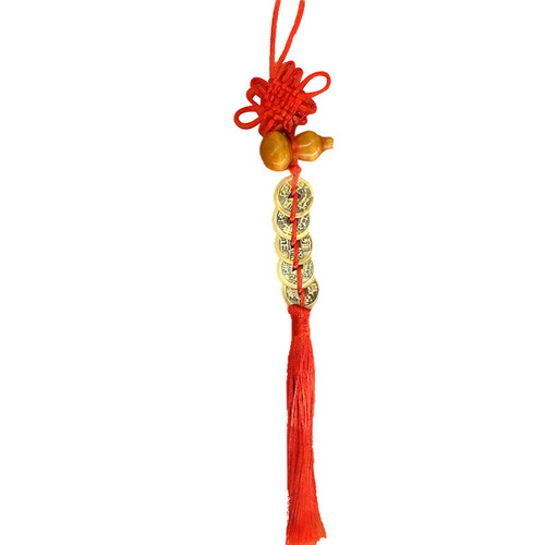 Wholesale peach wood gourd Five Emperors' money pendant, real copper ancient coins, antique alloy Five Emperors' money door to door, people and wealth are prosperous