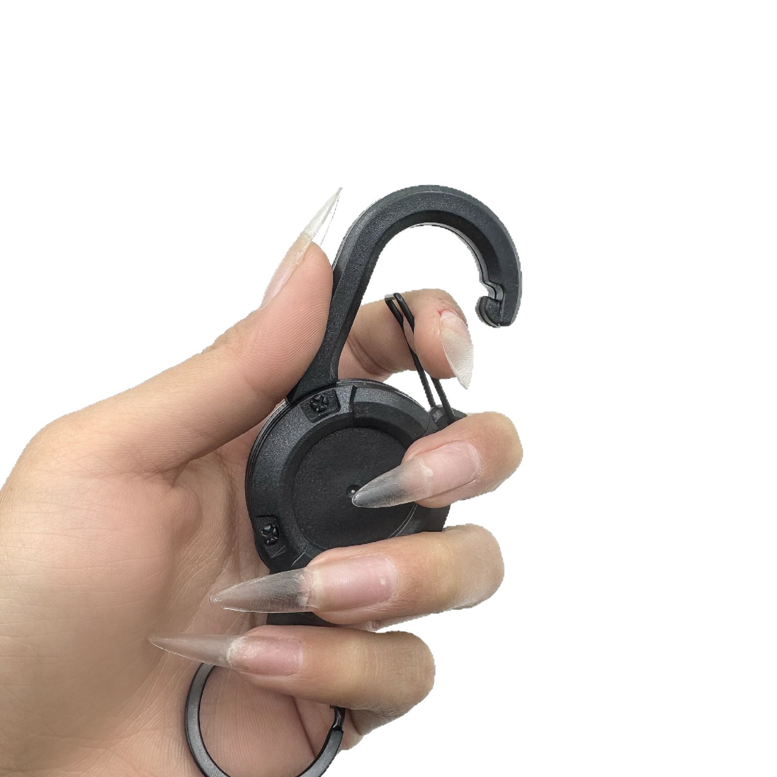 Luya botón telescópico accesorios de pesca al aire libre a prueba de pérdida de cuerda de mano botón fácil de tirar de la llave de la mochila