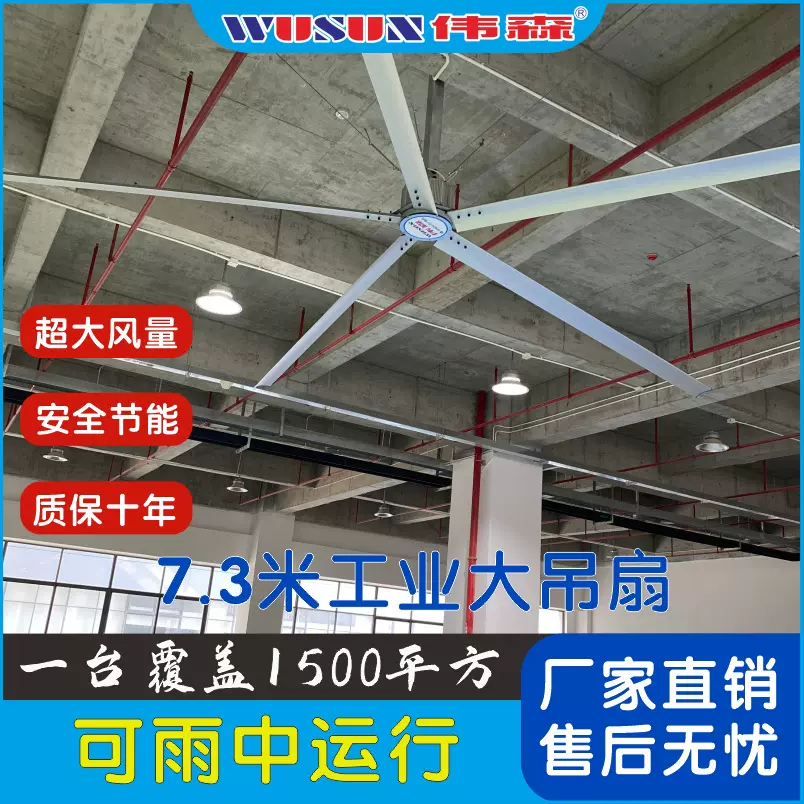 广州伟森源头厂家 工业大风扇 永磁电机厂房车间仓库工业大吊扇