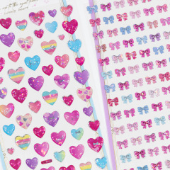 立体水晶小愛蝶節小花子供女の子奨励シール赤ちゃん手作り知育装飾シール