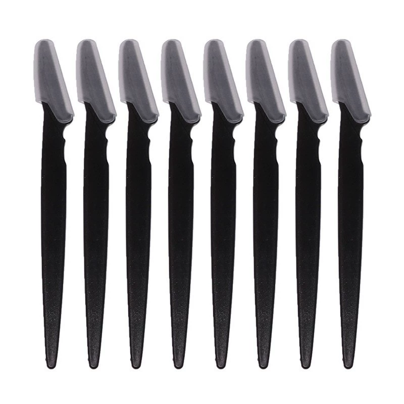 Foldable Eyebrow Razor, 3-Piece Compact Set or Bulk, Protective Net Option, lightweight