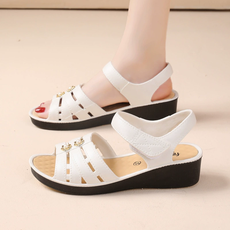 Мама сандалии женские летние носки повседневные 2025 новые высокие чувства женские туфли летние женские туфли на толстой подошве женские
