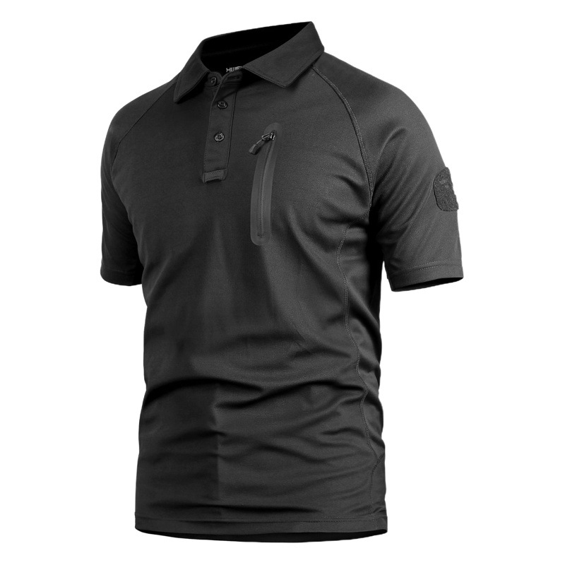 Archon Summer T-shirt Men's Outdoor Short-sleeved Lel Training POLO Shirt Night Camouflage Tactical Top
