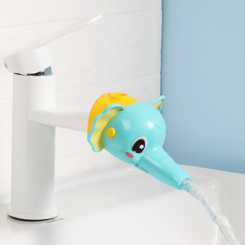 Meng Meng Cartoon children Hand-washing baby Hand-washing duck water tap Extend Chute