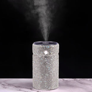 Light luxury diamond-encrusted USB rechargeable humidifier bedroom mist hydration instrument small home office car humidifier