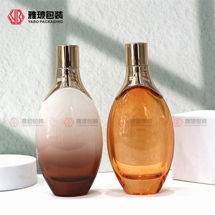 150ml Glass Bottle Flat Round Toner Bottle Essential Oil Original Solution Bottle Cosmetic Bottle Makeup Remover Water Empty Bottle Classy Bottle