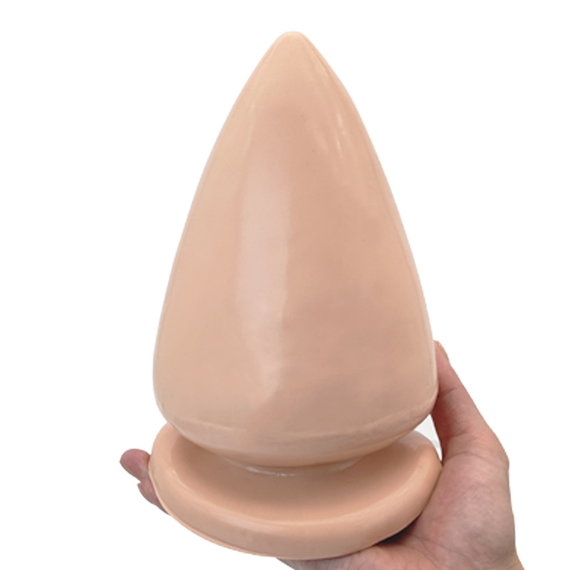 Giant Extra Large Anal Plug Thick PVC Unisex Expander, Skin Tone — detail image 7