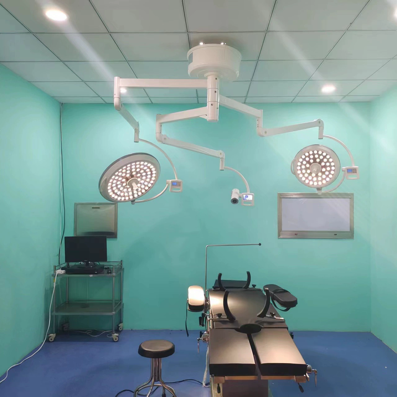 Хирургическая бестеневая лампа медицинская красота пластиковый оральный имплантат медицинская светодиодная Хирургическая Лампа с одной головкой и двойной головкой подвесной вертикальный мобильный