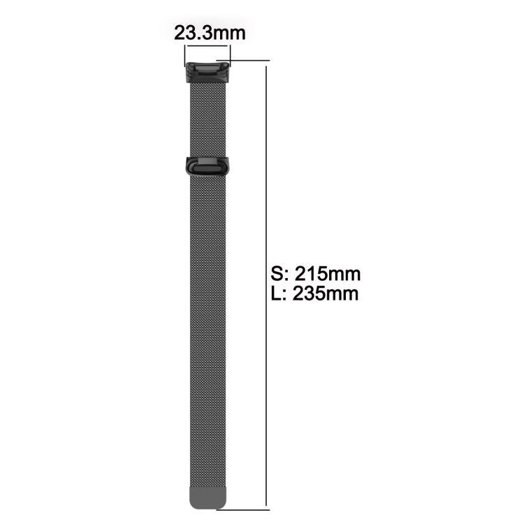 Para Fitbit Charge 6 / 5 xDfind Milannis Magnetic Metal Bracelet S / L