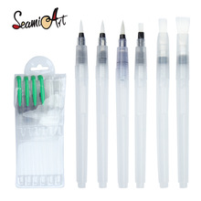 SeamiArt尼龙毛自来水笔 储水毛笔 水溶彩铅固体水彩画笔厂家批发