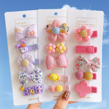 儿童发夹发量少可爱宝宝夏天花朵发卡女童婴幼儿汗毛夹不伤发发饰