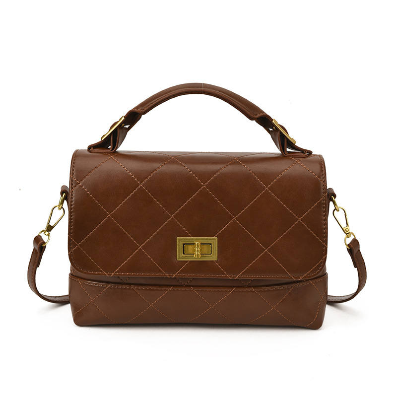 Bolso para mujeres 2025 nueva moda moda bolso portátil de cadena de diamante bolso cuadrado de mano alta humedad versátil bolso de mochila