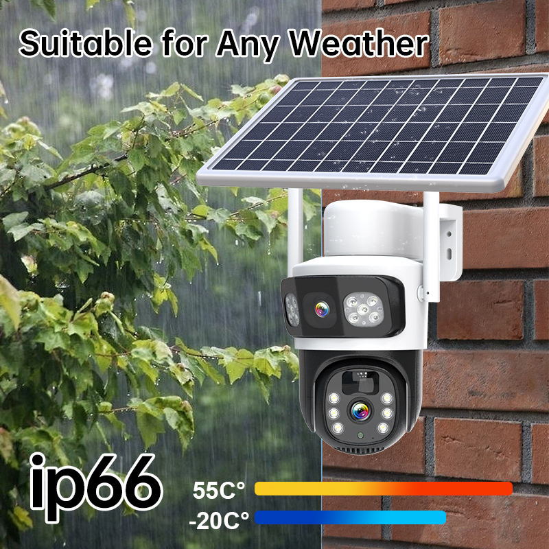Cámara de monitoreo solar 4G al aire libre remota cámara WiFi inalámbrica baja potencia sin electricidad sin monitor de red