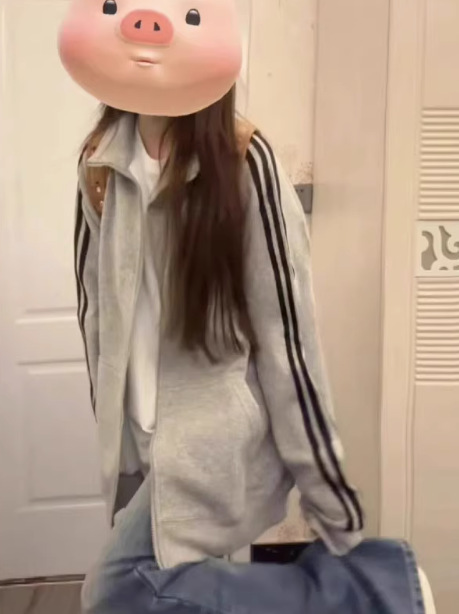 美式三条杠短款外套女2025新款秋季韩系立领棒球服运动穿搭上衣|undefined