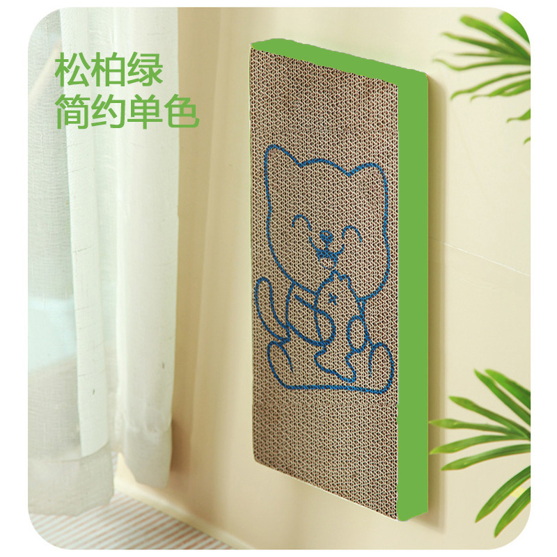 Junta de agarre para gatos, placa recta de papel ondulado, placa de garra para gatos, juguetes para gatos, anti-desgaste y espesado.