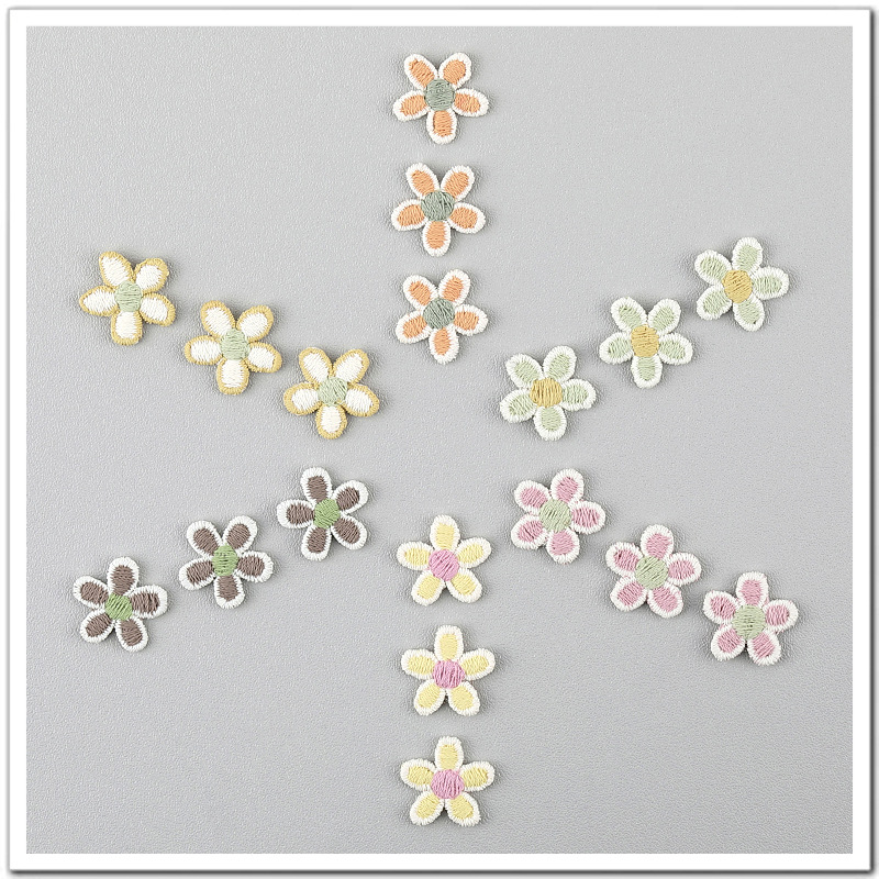 鞋花水溶刺绣花朵布贴鞋帽袜子内衣服饰辅料DIY小花补丁贴花仔