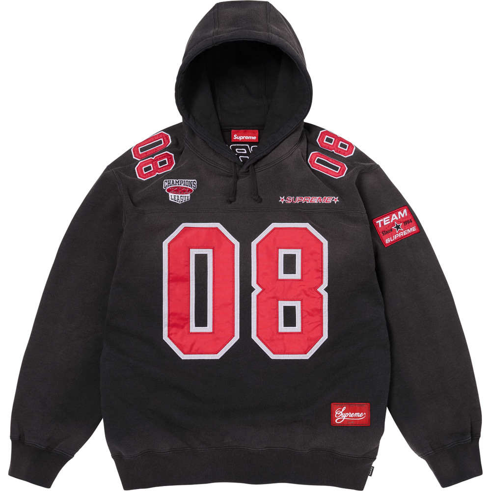 E622 XXL เสื้อสเวตเตอร์มีฮู้ดสีดำ / S