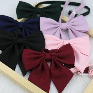 Original Jk Pure Color Preppy Style Accessories Bow Tie Girls Campus Sailor Uniform Preppy Style Giant Feather Bow
