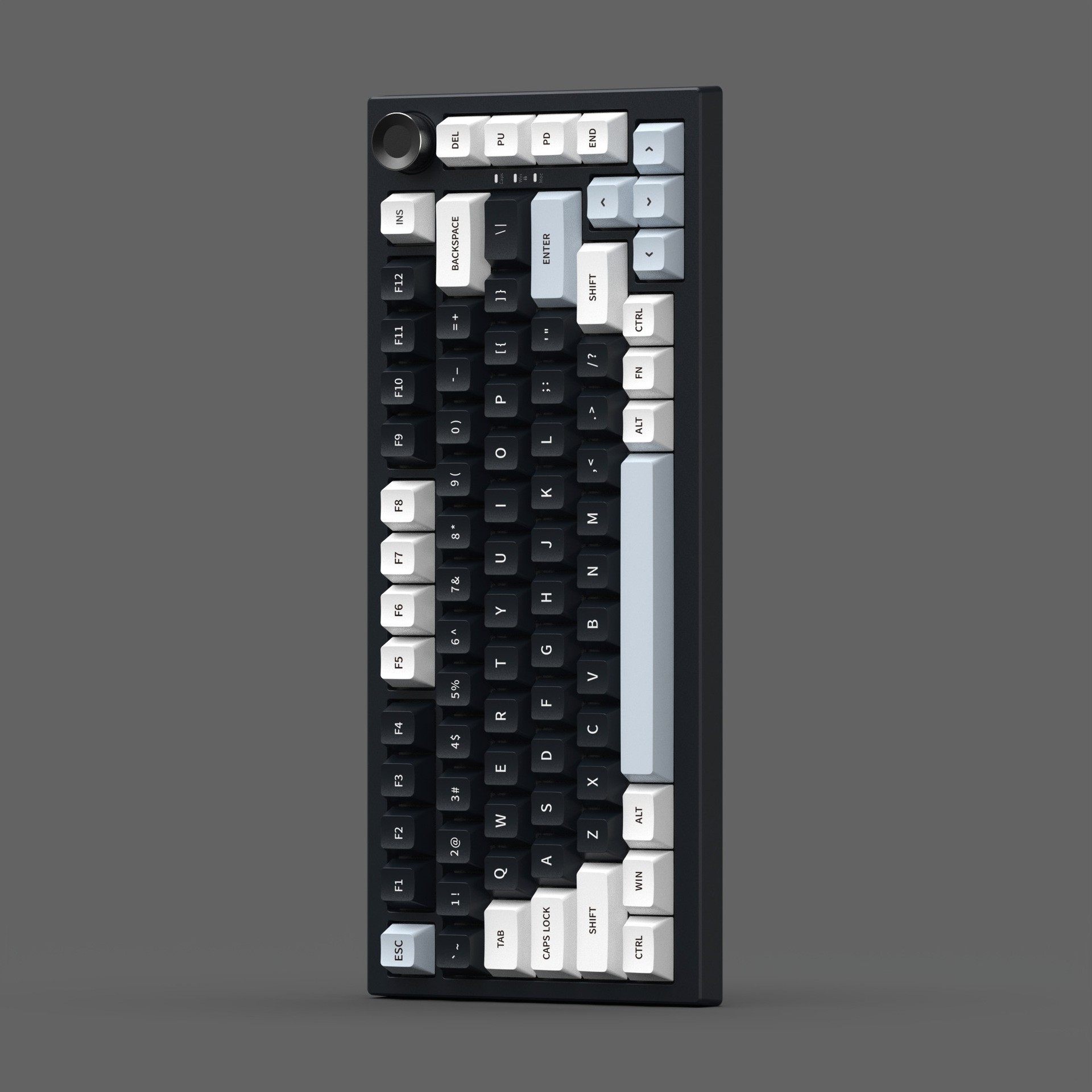 K81 teclado mecánico de tres modos personalizado con perilla de alto valor visual, grabado lateral inalámbrico Bluetooth juego de oficina dedicado a los deportes electrónicos