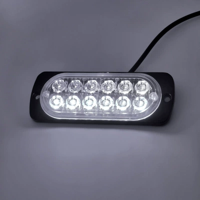 Truck Van 12-24V Car Ultra-Thin Side Signal Warning Light 12Led Strobe Light Flash Light Modification 36W (Other lights) - white-light-bag-packaging