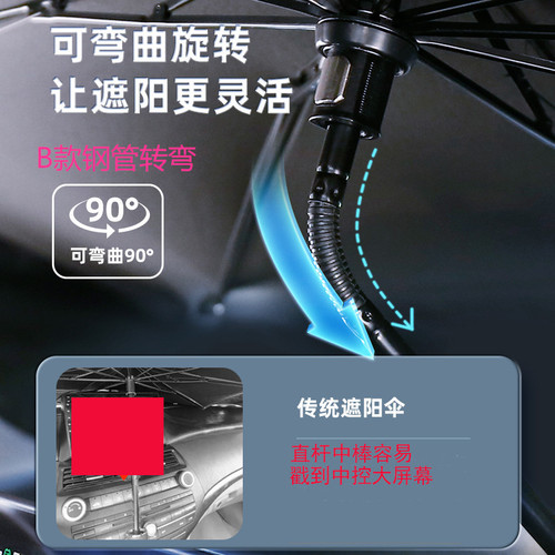 Suitable for Tesla umbrella car umbrella sunshade front sunshade manufacturer turning car sunshade