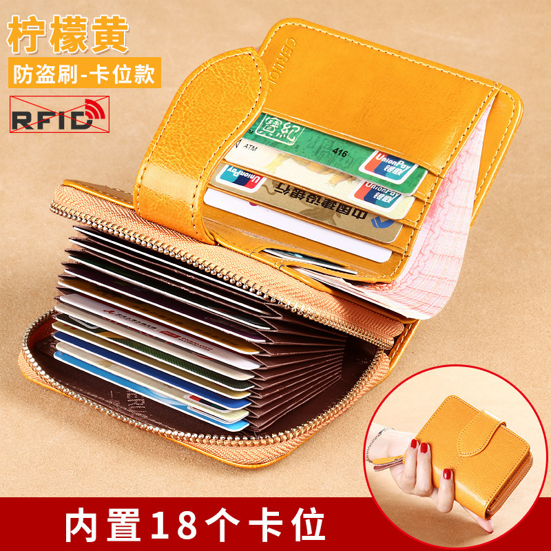Cartera corta, bolso de cambio, bolso de tarjetas de cuero real, bolso pequeño, bolso de mujer, bolso de cuero compacto, cuero de vaca